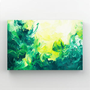 Verdant Harmony Green Abstract Art | MusaArtGallery™