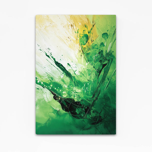 Verdant Splash Green Abstract Art | MusaArtGallery™