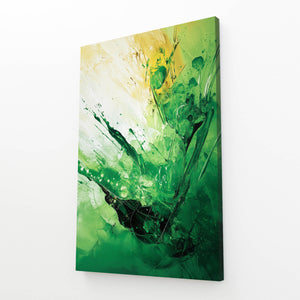 Verdant Splash Green Abstract Art | MusaArtGallery™