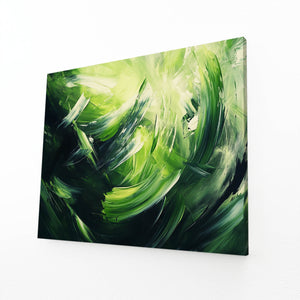 Verdant Swirl Green Abstract Art | MusaArtGallery™