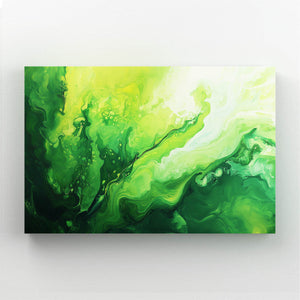 Verdant Wave Green Abstract Art | MusaArtGallery™