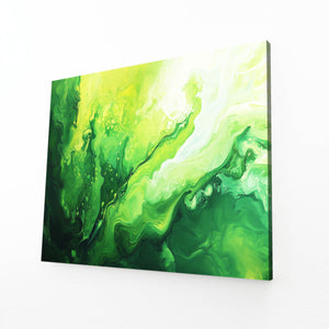 Verdant Wave Green Abstract Art | MusaArtGallery™