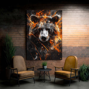 Vertical Bear Canvas