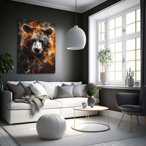 Vertical Bear Canvas