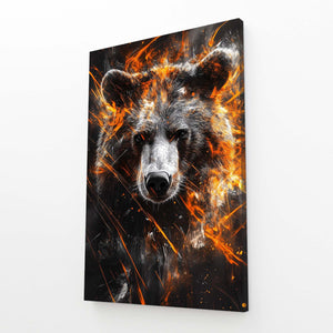 Vertical Bear Canvas