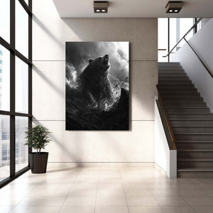 Vertical Bear Wall Decor