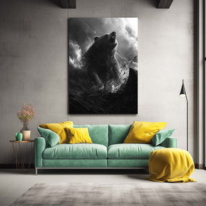 Vertical Bear Wall Decor