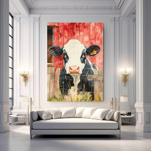 Vertical Cow Print