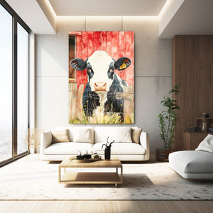 Vertical Cow Print
