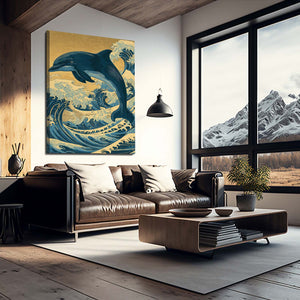 Vertical Dolphin Art