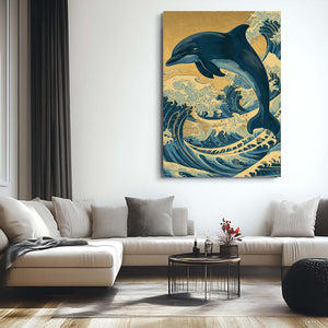 Vertical Dolphin Art