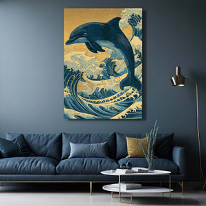 Vertical Dolphin Art