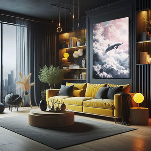 Vertical Dolphin Canvas