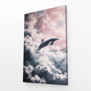 Vertical Dolphin Canvas