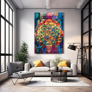 Vertical Flower Of Life Art