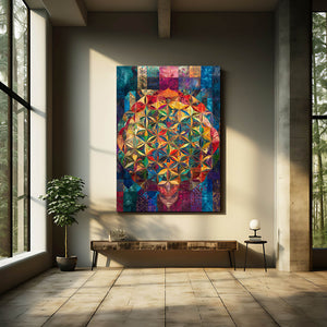 Vertical Flower Of Life Art