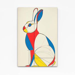 Vertical Rabbit Canvas Wall Art