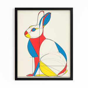 Vertical Rabbit Canvas Wall Art