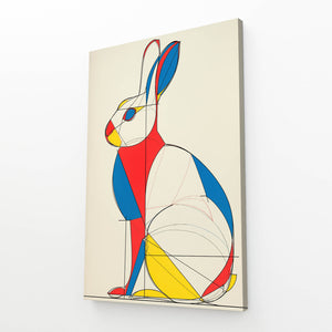 Vertical Rabbit Canvas Wall Art
