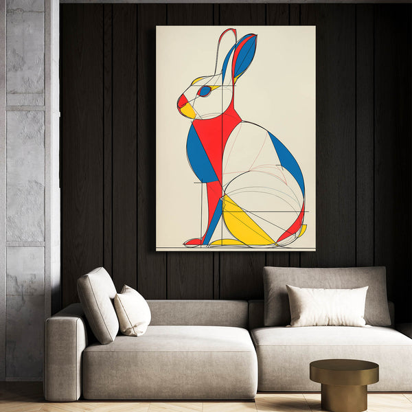 Vertical Rabbit Canvas Wall Art