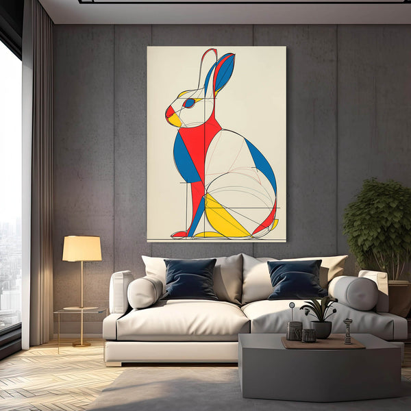Vertical Rabbit Canvas Wall Art