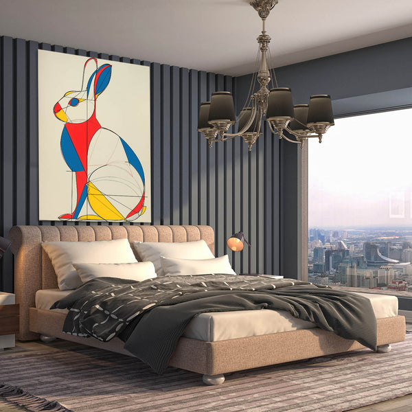 Vertical Rabbit Canvas Wall Art