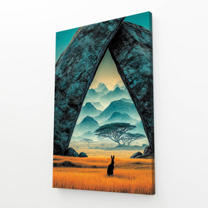 Vertical Rabbit Wall Decor