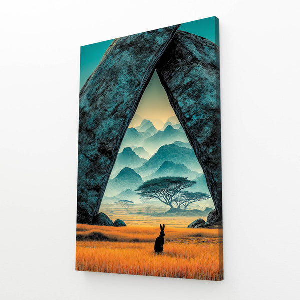 Vertical Rabbit Wall Decor