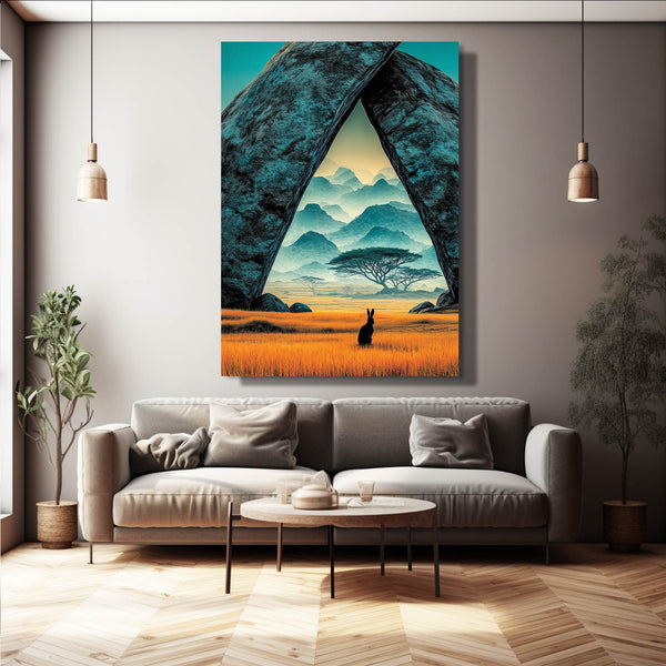 Vertical Rabbit Wall Decor