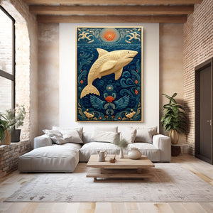 Vertical Shark Wall Decor