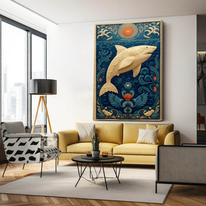 Vertical Shark Wall Decor