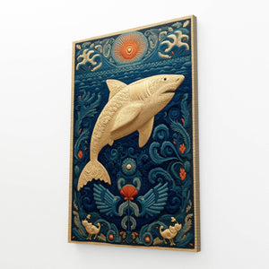 Vertical Shark Wall Decor