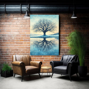 Vertical Tree Of Life Canvas Wall Art