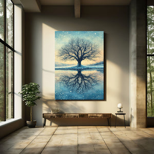Vertical Tree Of Life Canvas Wall Art