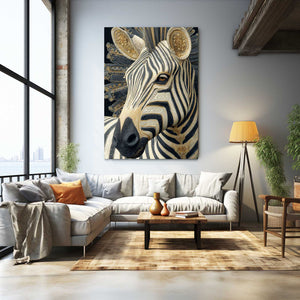 Vertical Zebra Wall Decor