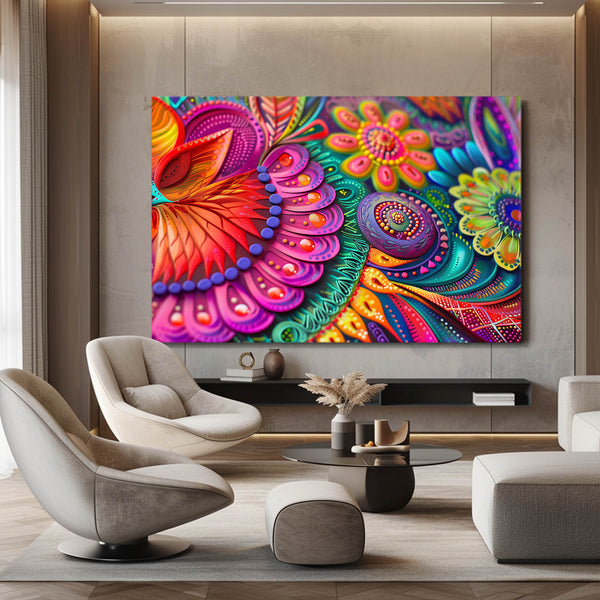 Vibrant Bloom Mexican Wall Art | MusaArtGallery™