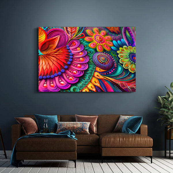 Vibrant Bloom Mexican Wall Art | MusaArtGallery™