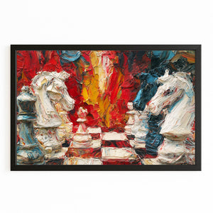 Vibrant Chess Canvas Art