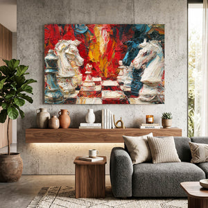 Vibrant Chess Canvas Art