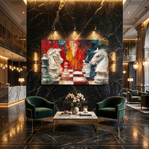 Vibrant Chess Canvas Art