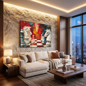 Vibrant Chess Canvas Art