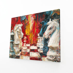 Vibrant Chess Canvas Art