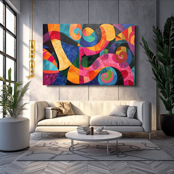 Vibrant Curves Mexican Wall Art | MusaArtGallery™