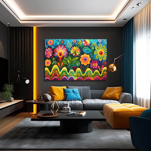 Vibrant Floral Mexican Wall Art | MusaArtGallery™
