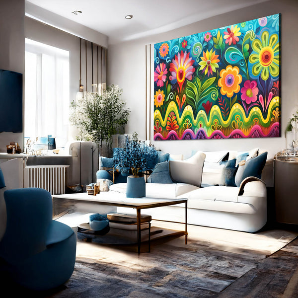 Vibrant Floral Mexican Wall Art | MusaArtGallery™