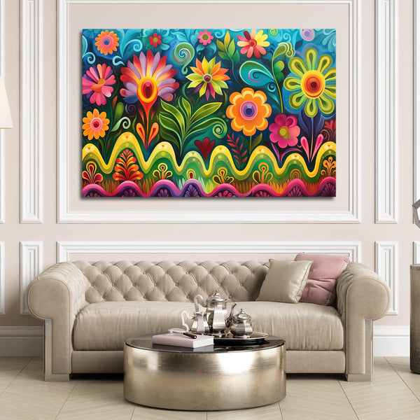 Vibrant Floral Mexican Wall Art | MusaArtGallery™