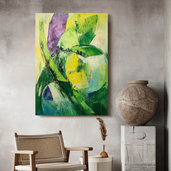 Vibrant Harmony Green Abstract Art | MusaArtGallery™