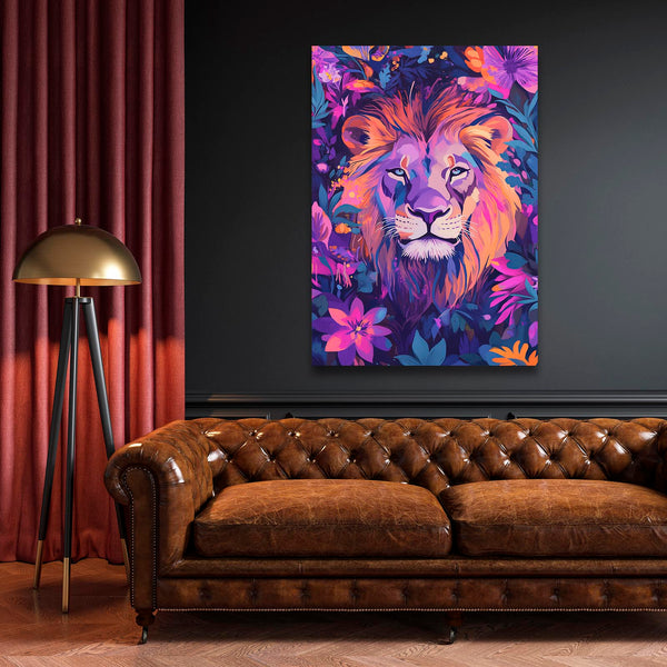 Vibrant Jungle Lion Wall Art | MusaArtGallery™