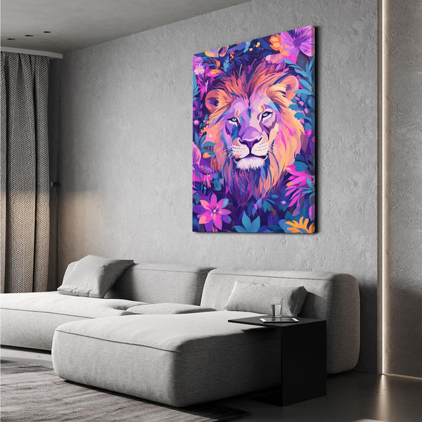 Vibrant Jungle Lion Wall Art | MusaArtGallery™