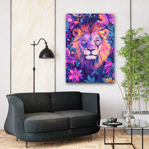 Vibrant Jungle Lion Wall Art | MusaArtGallery™